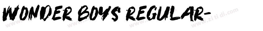 Wonder Boys Regular字体转换